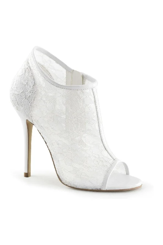 AMUSE-56 Bootie | Ivory Fabric