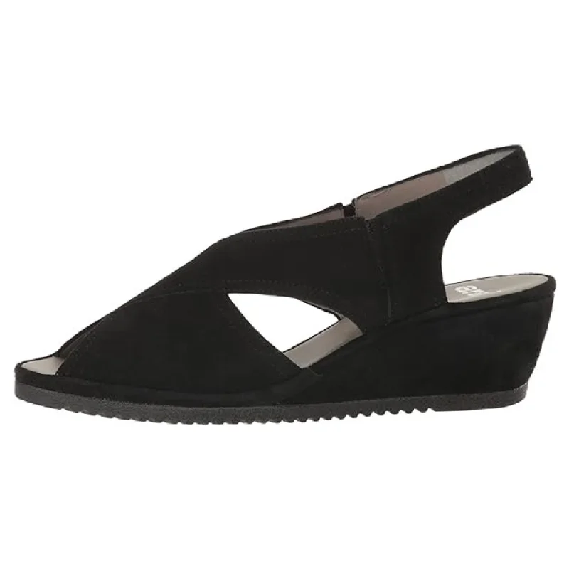 Ara Camila Black Suede Sandal (Women's)