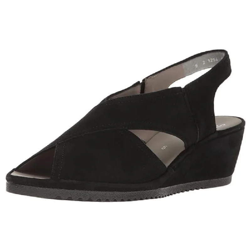 Ara Camila Black Suede Sandal (Women's)