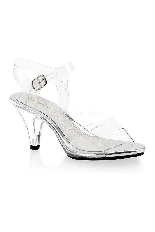 BELLE-308 Bootie | Clear Vinyl