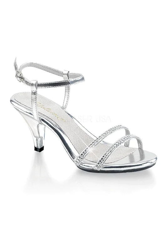 BELLE-316 Sandal | Clear Faux Leather