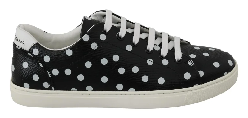 Dolce & Gabbana Leather Polka Dots Sneakers