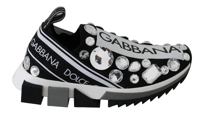 Dolce & Gabbana Crystal Stud Sneakers