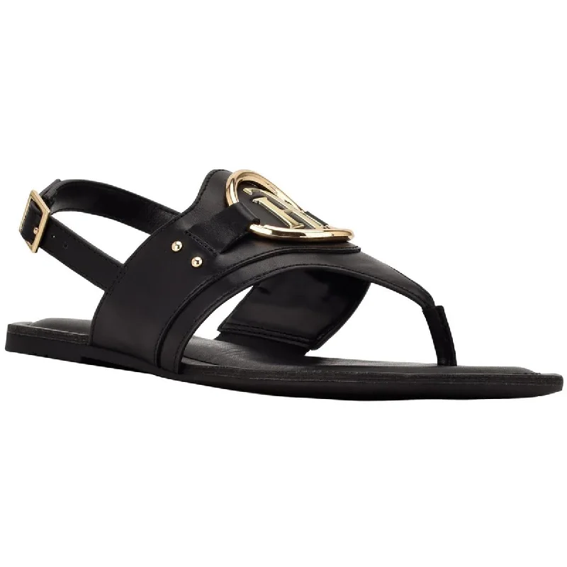 LANNYE Womens Flats Ankle Strap T-Strap Sandals