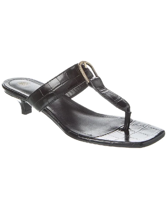 Toteme Croc-Embossed Leather Sandal