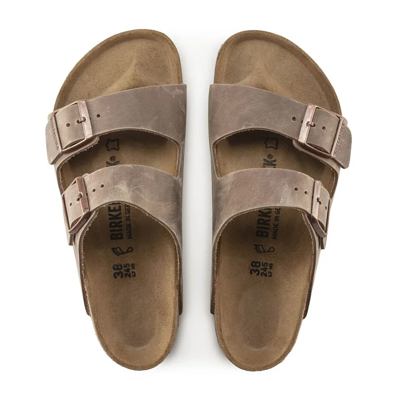 Birkenstock Arizona Slide Sandal (Unisex) - Tobacco Oiled Leather