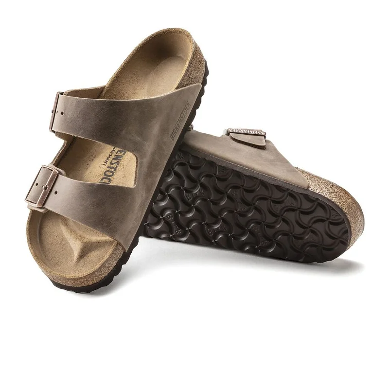 Birkenstock Arizona Slide Sandal (Unisex) - Tobacco Oiled Leather