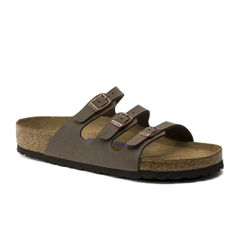 Birkenstock Florida Soft Footbed Slide Sandal (Women) - Mocha Birkibuc