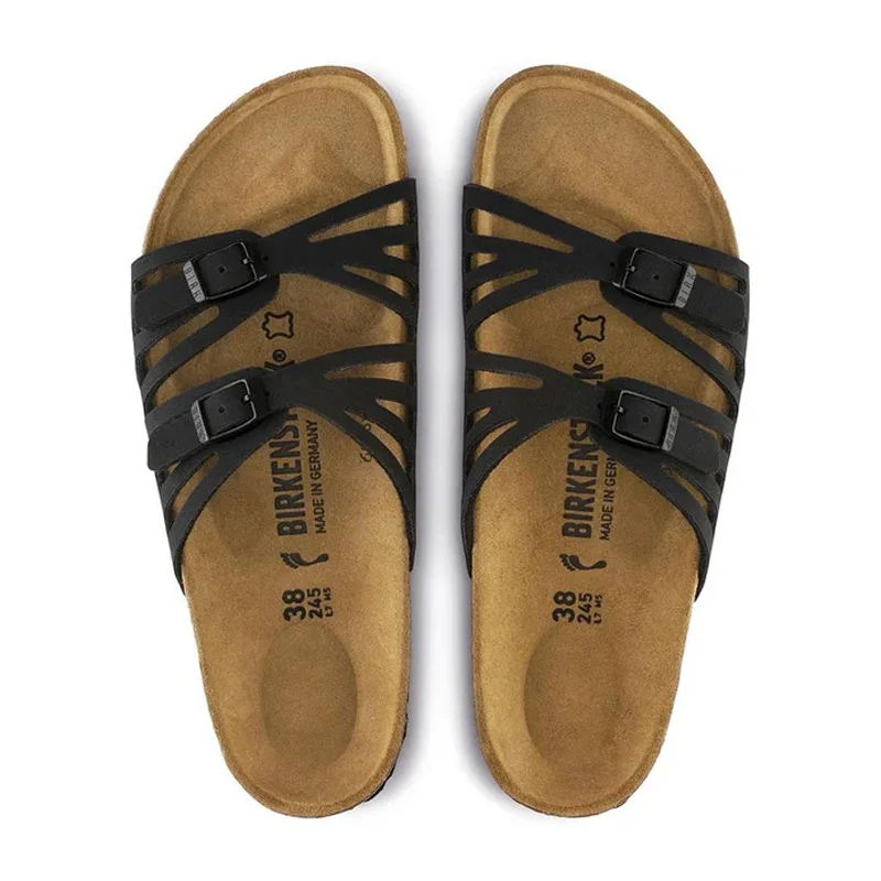 Birkenstock Granada Narrow Slide Sandal (Women) - Black Birko-Flor