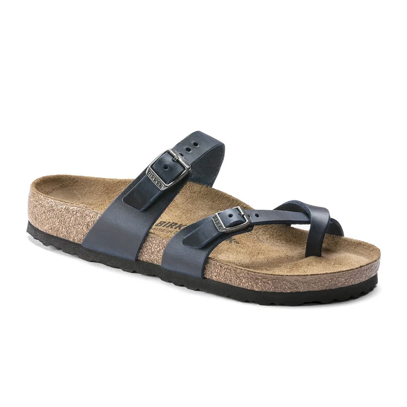 Birkenstock Mayari Sandal (Women) - Blue Oiled Leather