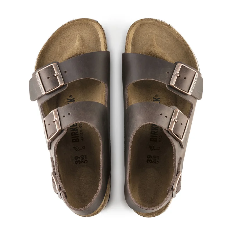 Birkenstock Milano Backstrap Sandal (Unisex) - Habana Oiled Leather