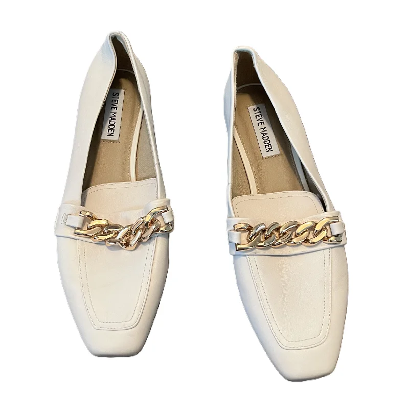 Cream Shoes Flats By Steve Madden, Size: 9