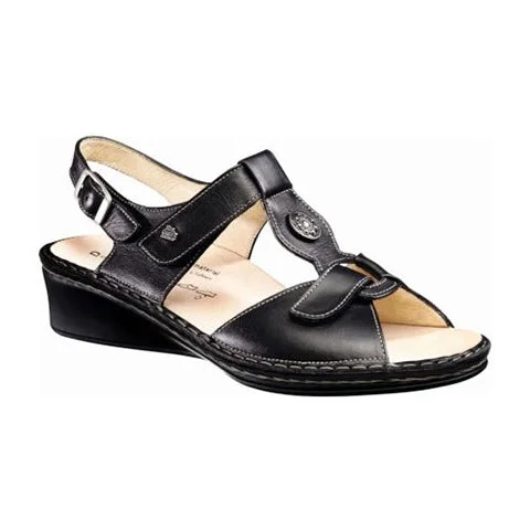 Finn Comfort Adana Backstrap Sandal (Women) - Black Patent