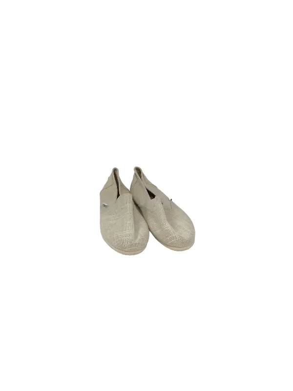 Ivory Shoes Flats Toms, Size 8.5