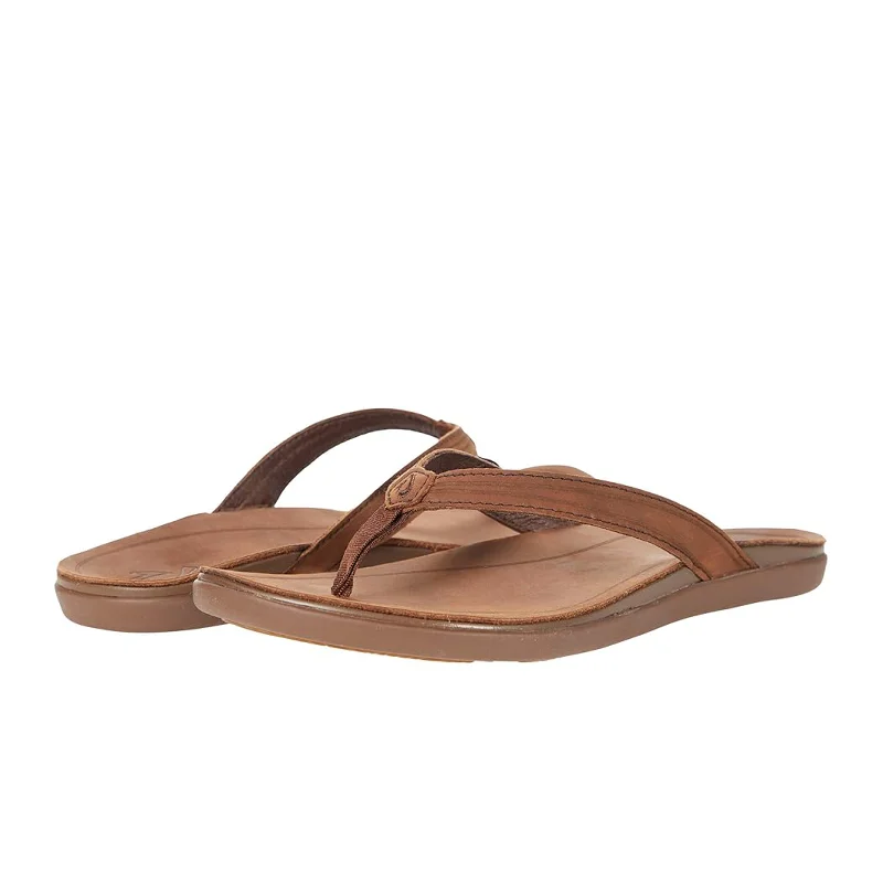 OluKai 'Aukai Sandal (Women) - Dark Java/Dark Java