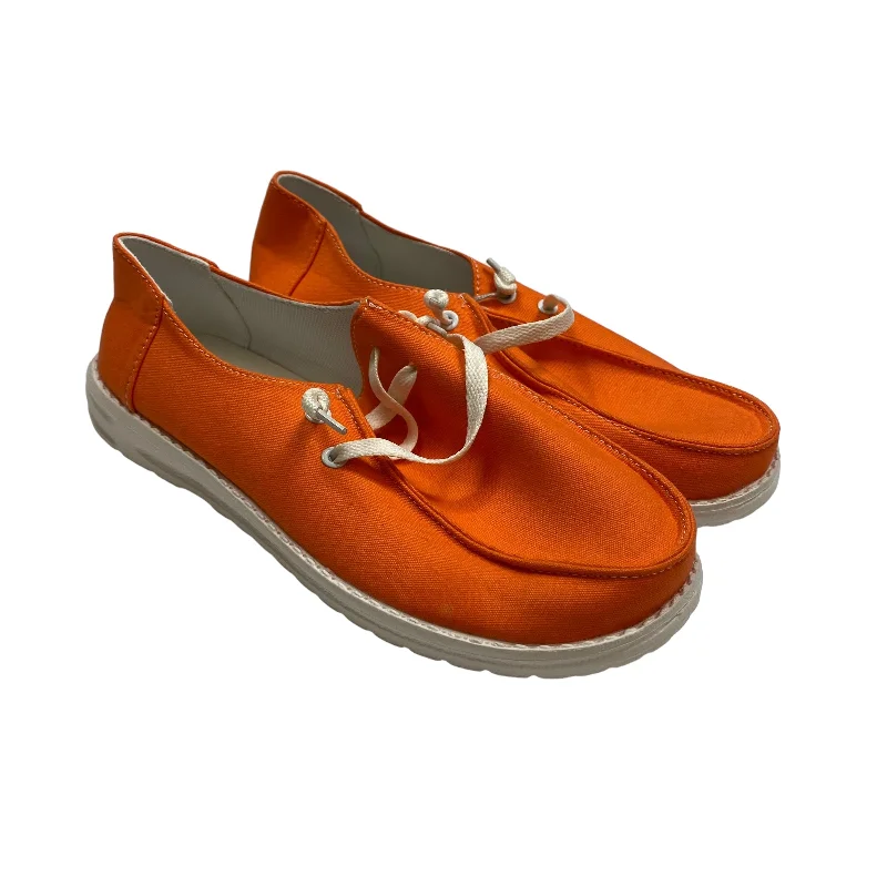 Orange Shoes Flats 1.state, Size 9