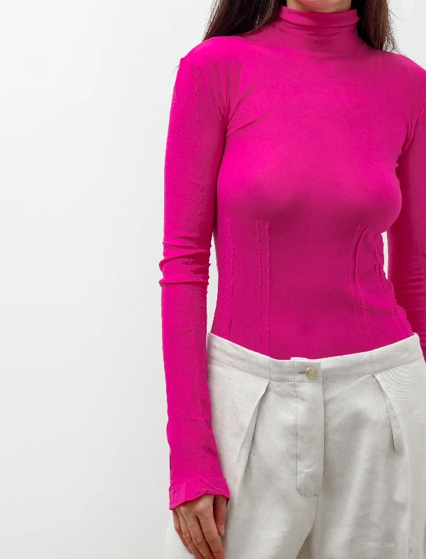 Highneck Seamless Top Fuchsia