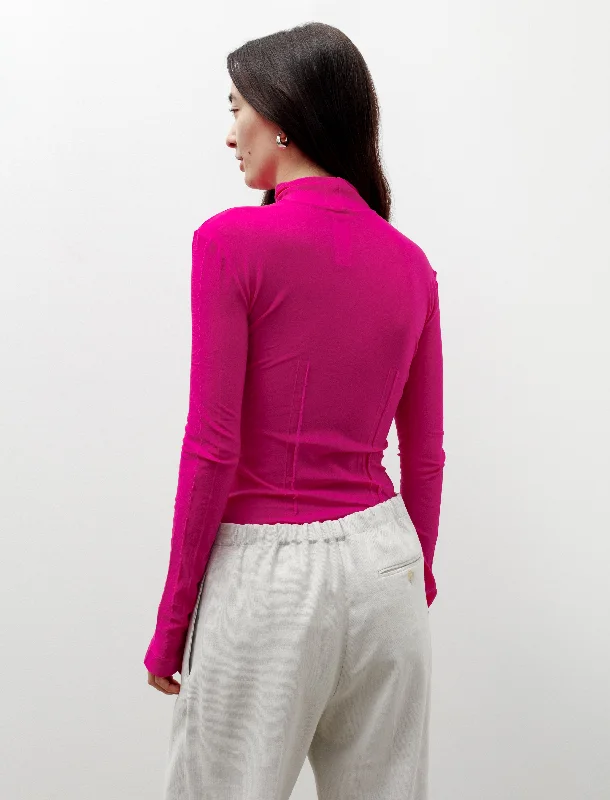 Highneck Seamless Top Fuchsia