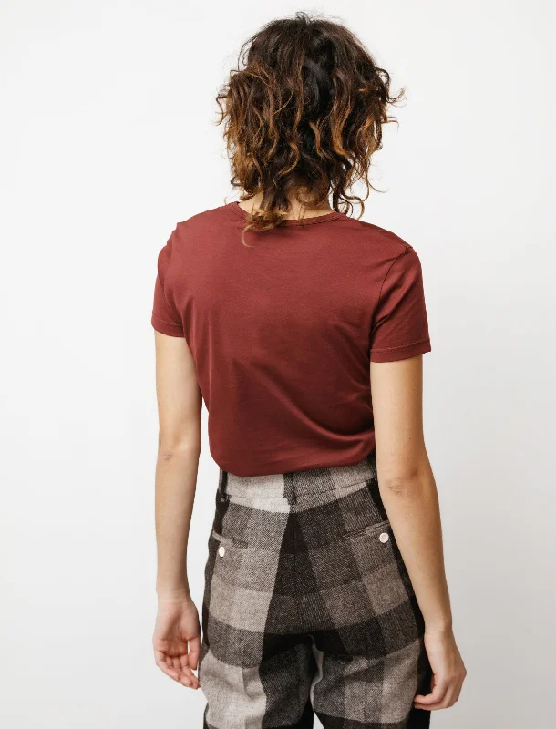 Crew Neck T-Shirt Oxblood