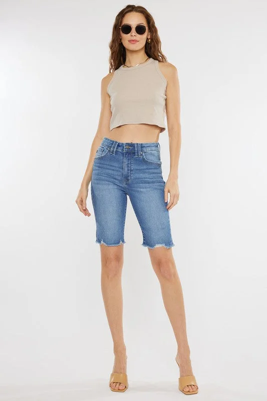 KanCan Medium Wash Bermuda Shorts