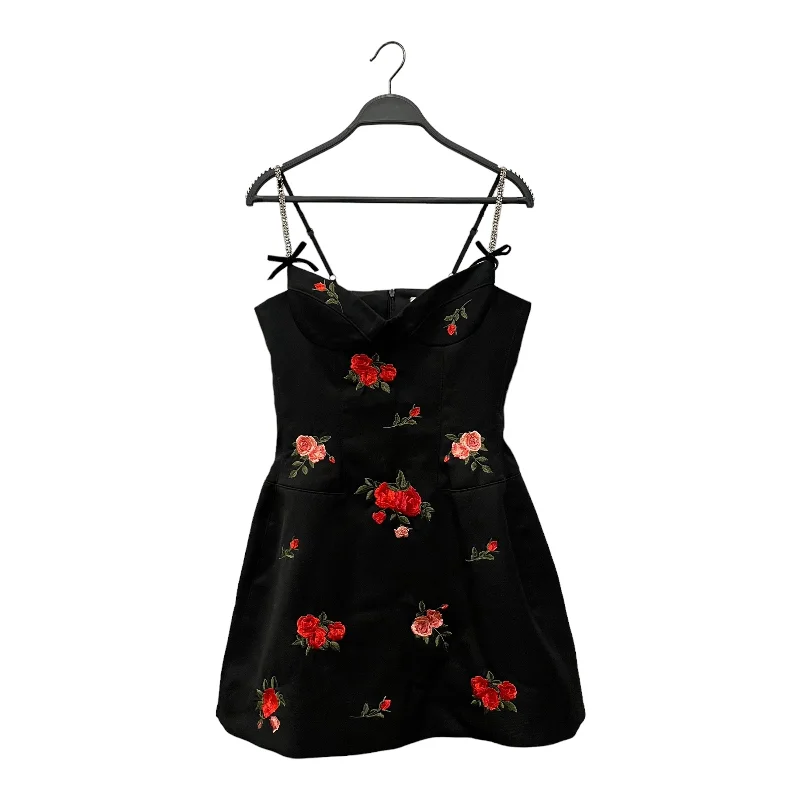 Shushu/Tong/SS Dress/8/Floral Pattern/Cotton/BLK/