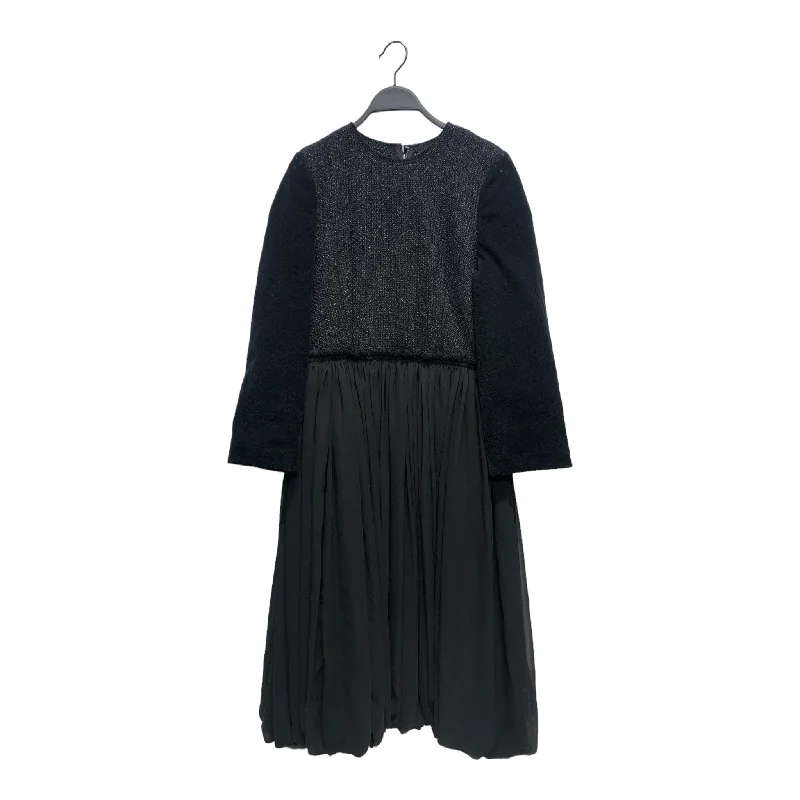 COMME des GARCONS/SS Dress/S/BLK/LACED SLEEVE