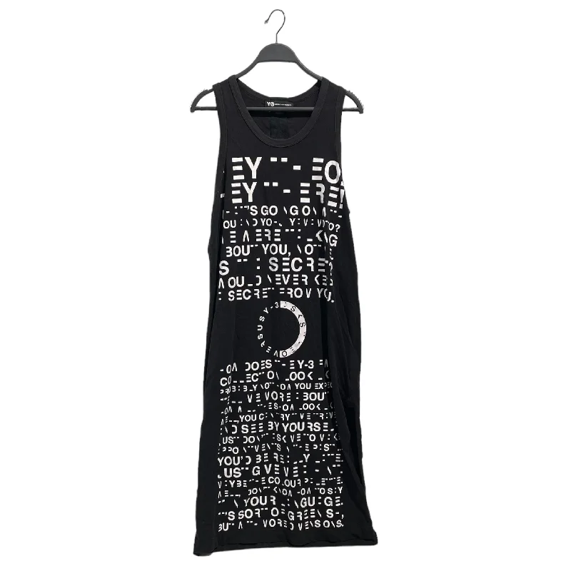 YOHJI YAMAMOTO/SS Dress/S/Graphic/Cotton/BLK/