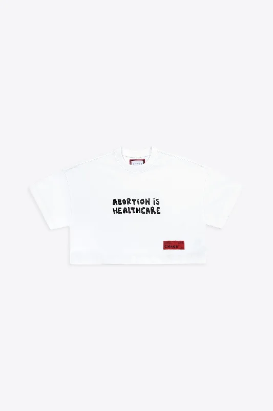 Abortion is Healthcare S/S Crop (White)