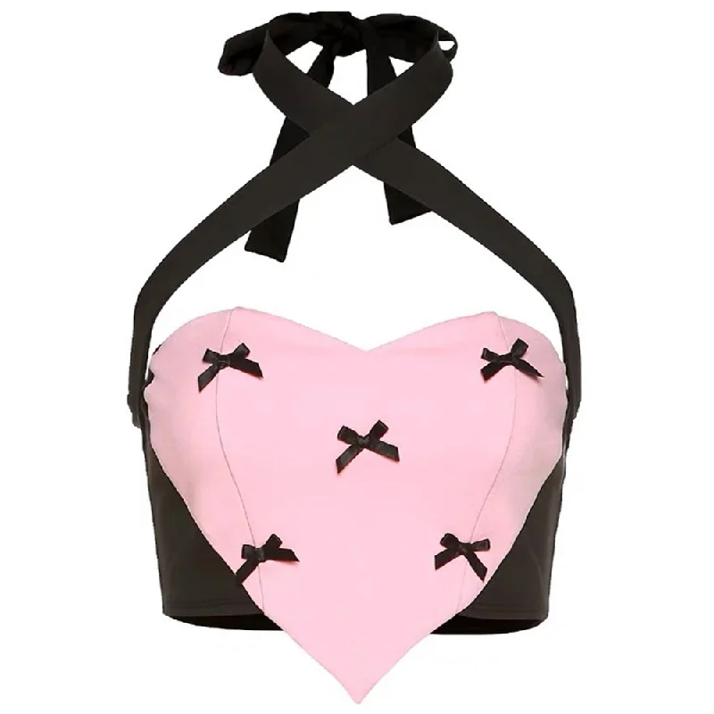 Bow Heart Halter Top