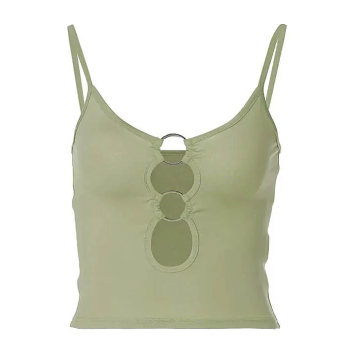 Cyber Celebrity O-Ring Cutout Top