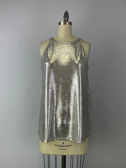 Foil Swing Tank Top - Coffee Silver (D190617)