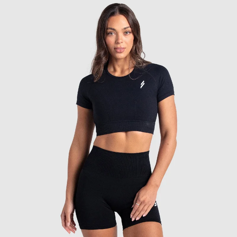 Hyperflex 2 Cropped Tee - Black