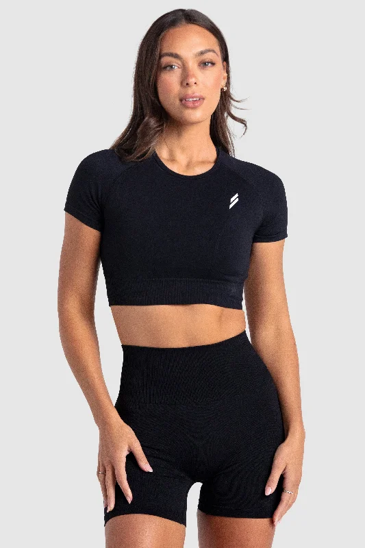 Hyperflex 2 Cropped Tee - Black