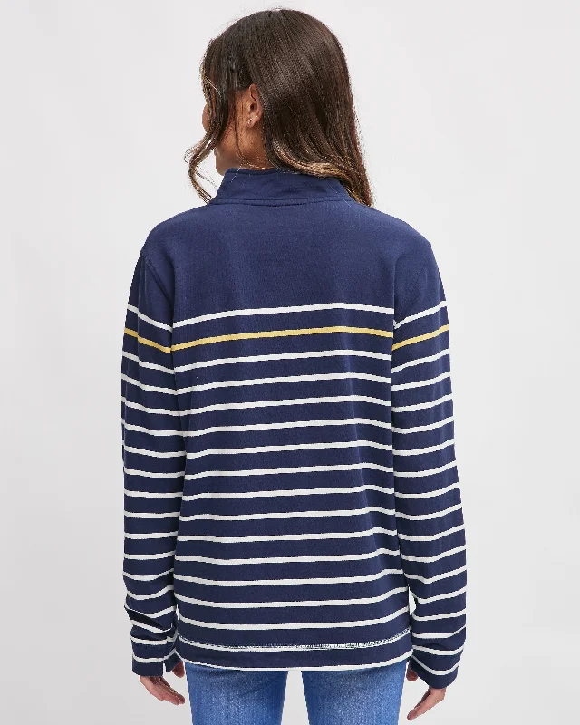 Ladies Skipper Button Mockneck