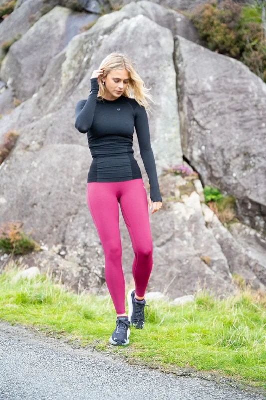 On The Go Leggings - Full Length - Berry