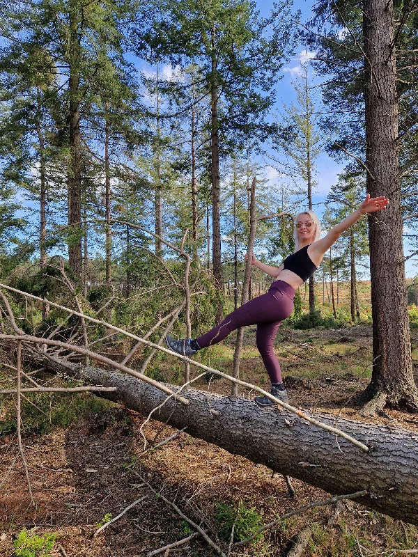 Outdoor Softshell Leggings - Aubergine