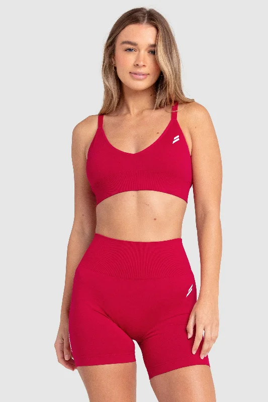 Scrunch 2 Seamless Crop - Cherry Red