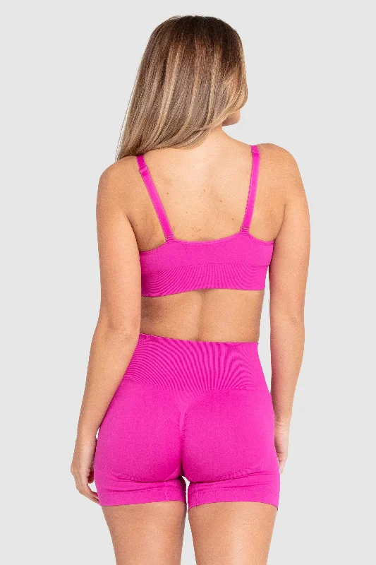 Scrunch 2 Seamless Crop - Hot Pink