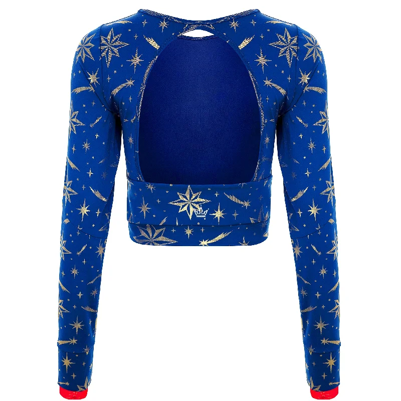 Star Captain Long Sleeve Crop Top