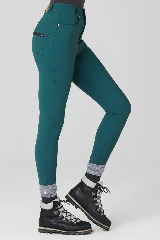 High-Abrasion Aventurite Skinny Outdoor Trousers - Bottle Green