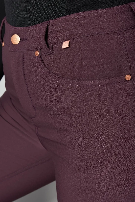 Thermal Skinny Outdoor Trousers - Aubergine