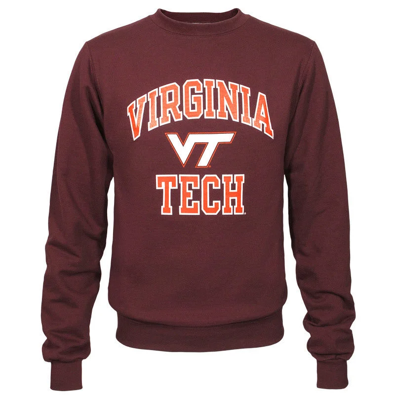 Virginia Tech Basic Crew Sweatshirt: Maroon by Champion