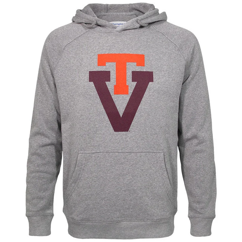 Virginia Tech Triumph Vault Fleece Hood: Gray by Champion