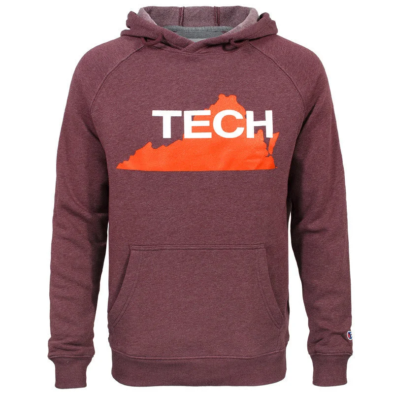 Virginia Tech Triumph Vault Fleece Hood: Maroon by Champion