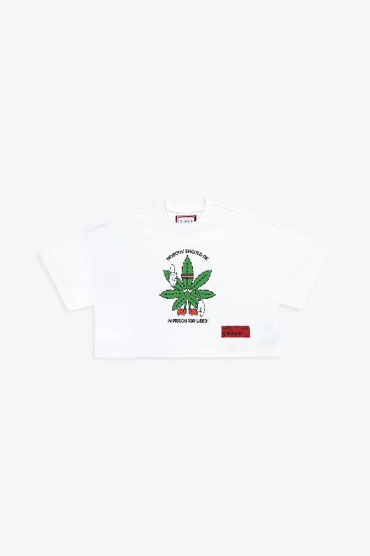 Cannabis Equity S/S Crop (White)