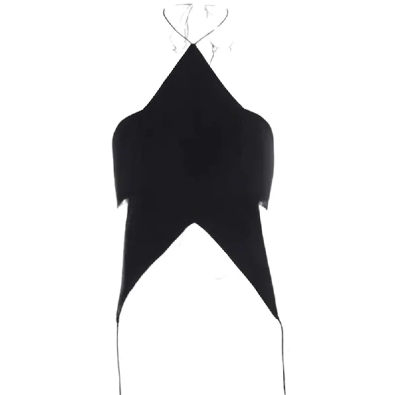 Y2K Star-Shaped Backless Top